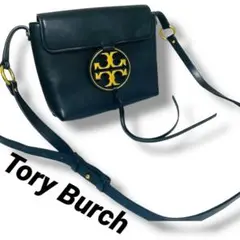 美品 Tory Burch トリーバーチ ショルダー ミラー バック ブラック