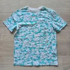 新品　タグ付　GAP　ギャップ　Tシャツ 160cm ホワイト/ターコイズ