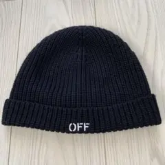 希少品。off-white ビーニー　ニット帽　イタリア製　タグ有 Off-White(オフホワイト) ニットキャップ・ビーニー(メンズ