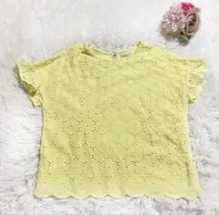 さわやか＆可愛い❤︎アースミュージック＆エコロジー花柄カットソー　フレンチスリーブ