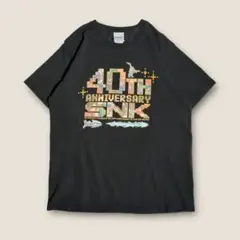 【ゲームT】 SNK 40th Anniversary ロゴ Tシャツ 黒 L