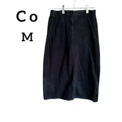 コー Co Aラインスカート 黒 ブラック M 綿 ウエストゴム シンプル