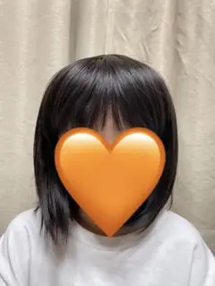 ウィッグ ボブ 前髪重め ナチュラルブラック ネット付き