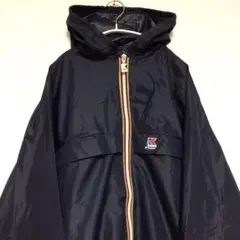 フランス製 K-WAY レインウェア フーディー 紺 L 上杉柊平着用