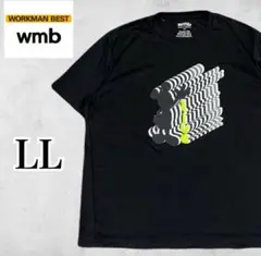 WORKMAN BEST wmb ワークマン Tシャツ LL プリント ブラック