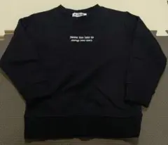 【100cm】GLOBAL WORK 黒 トレーナー
