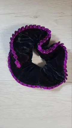 【良品】アッカ☆ベロアシュシュ パープル