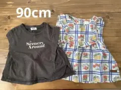 90cm ノースリーブ　futafuta 女の子　2枚セット