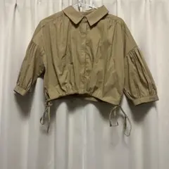 裾リボンシャツ