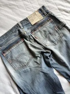 送料込み★EDWINブルートリップ　クラッシュダメージデニム日本製　size32