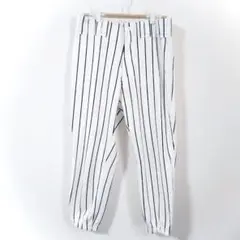 【ミズノ】野球ウェア パンツ ストライプ ホワイト ベースボール ウエストゴム