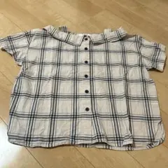 ピンクラテ 150 半袖チェックシャツ