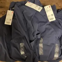ユニクロ　ドライEXUVカットハーフジップTシャツ　BLUE×4