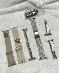 【匿名即発送◎】Apple Watch バンドまとめ売り　ベージュ シルバー