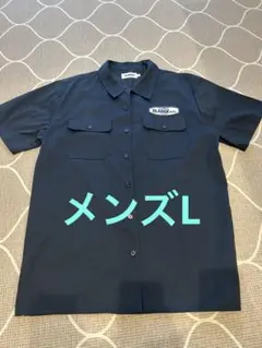 【美品】X-LARGE ロゴ刺繍ワークシャツ ネイビーメンズL