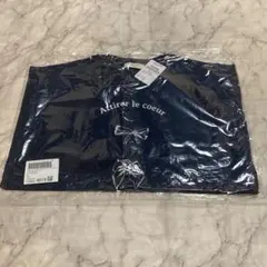 FREAK'S STORE リボンプリントTシャツ/ネイビー/F