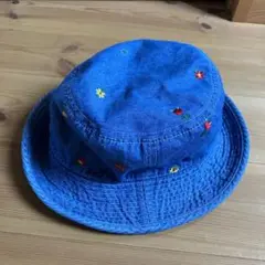 刺繍　デニムハット　子ども用　54cm