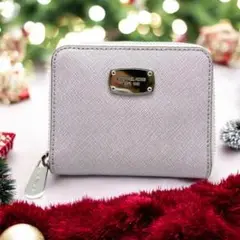 財布　マイケルコース　MICHAELKORS 　二つ折り　パープル　ミニ財布