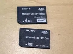 SONY MEMORY STICK PRO Duo 4GB 1GB 2枚セット