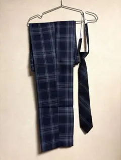 ネイビー系チェック 学生服 ズボン コスプレ