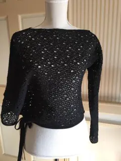 シャネル chanel 黒レース トップス