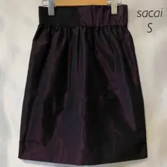 sacai★膝丈スカート★パープル★