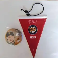 甲斐選手　ペナントと缶バッチセット