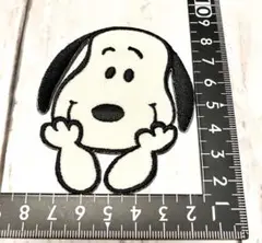 メルカリ便！アイロン 刺繍 ワッペン！スヌーピー 顔