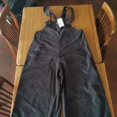 ダークグレー サロペット コットン混合