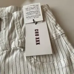 CHU XXX ストライプ ハイウエストパンツ