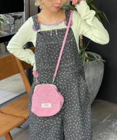 【美品】ハローサンフランシスコ ハロサンCIAOPANIC 花柄オーバーオール