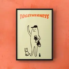 ★A4フレーム付き★オリジナル アートポスター TOGETHERNESS