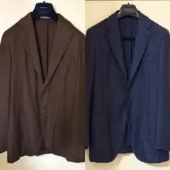 2点セットBoglioli Dover 46 ブラウン ブルー ジャケット