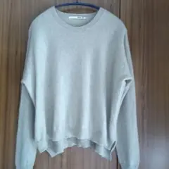 evam eva カシミヤ混　クルーネックプルオーバーサイズ2