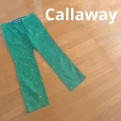Callaway golf キャロウェイ 総柄 刺繍 コットンパンツ メンズ