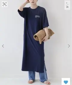 【新品】ジャーナルスタンダード レリューム◆ブルーロゴTEEワンピース