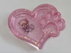 ハート 肉球 小物入れ ベイビードッグ ピンク