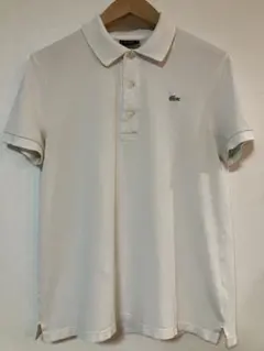 【美品】 LACOSTE ホワイト ポロシャツ 半袖 サイズ2