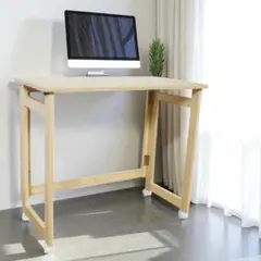 【新品】木製　折りたたみデスク　勉強机　作業台　アウトレット
