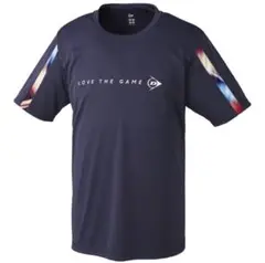 【激安】ダンロップ テニス テニスウェア ユニセックス Tシャツ 紺 M