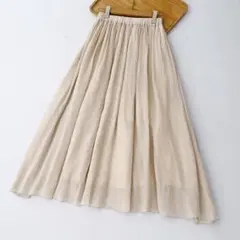 着痩せ ロングスカート 無地＆シンプル 柔らかくて Aライン 新品◎大人気
