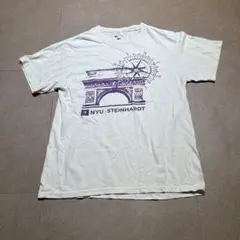 NYU ニューヨーク大学　Tシャツ　半袖　白　カレッジ　アメリカ　USA M