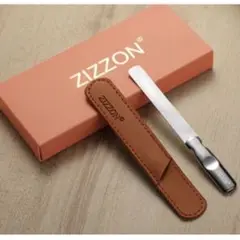 爪やすり 両面タイプ ステンレス 滑り止めのハンドル プロ用 レザーケース