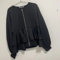 アビトーキョー ダンボールニットフリルノーカラージャケット25