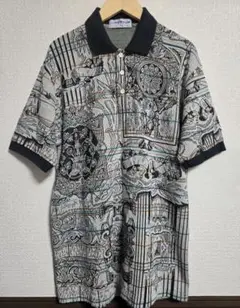 美品レア ダンロップ ポロシャツ 総柄 幾何学 90’s 00's ストリート