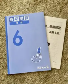四谷大塚　春期講習 算数 6年 中学受験