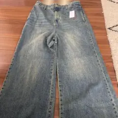 CLEL ヴィンテージデザイン フレアデニムパンツ