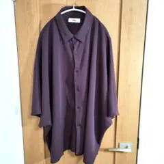 Loose ルース　ドレープオーバードルマンシャツ　Lサイズ　バーガンディー