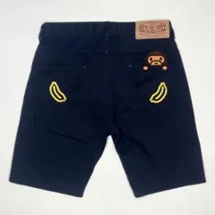 【極美品】アベイシングエイプ ベビーマイロ ショーツ L ダック地 刺繍 ベイプ