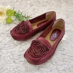 ▼極美品✨プランテーション【S】本革 カウレザー バレエシューズ フラット 靴 SHISEI シセイ 43028O ギャザーバレエシューズ スタッズ GATHER